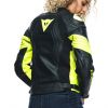 Dainese RACING 4 dámská sportovní kožená bunda černá/fluo-žlutá vel.38